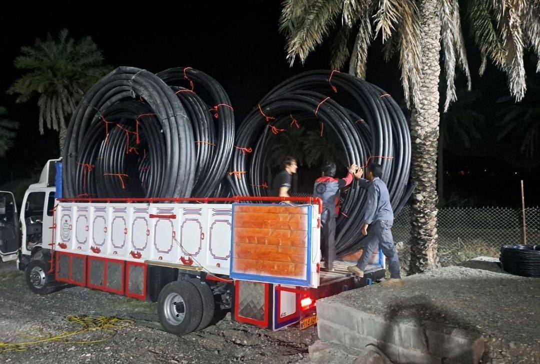 بارگیری لوله پلی اتیلن